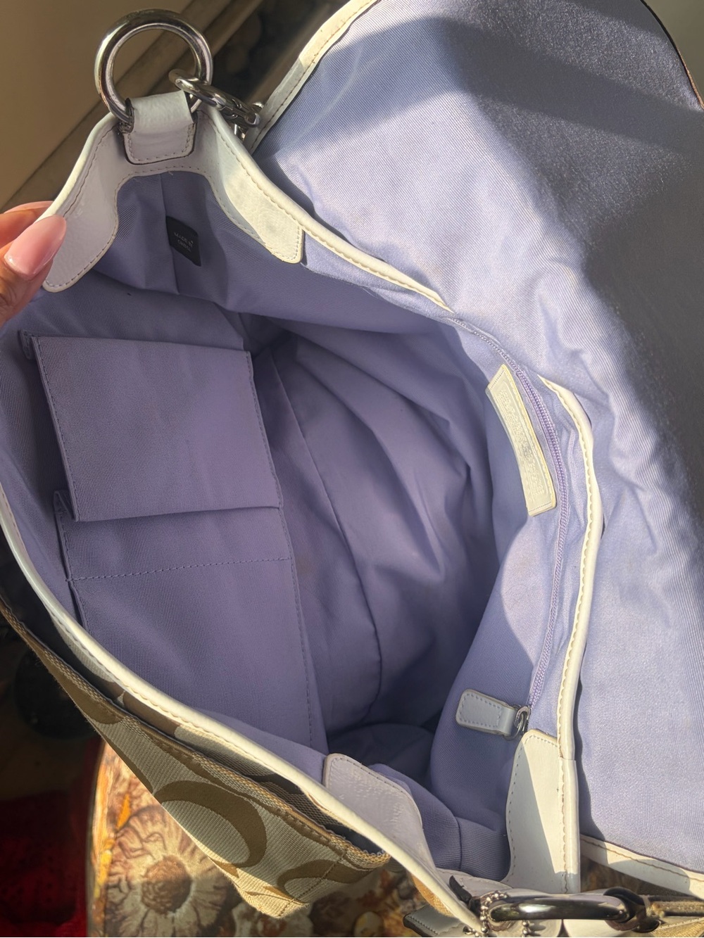 Coach Tan Signature Canvas Shoulder Bag - Picture 4 of 4